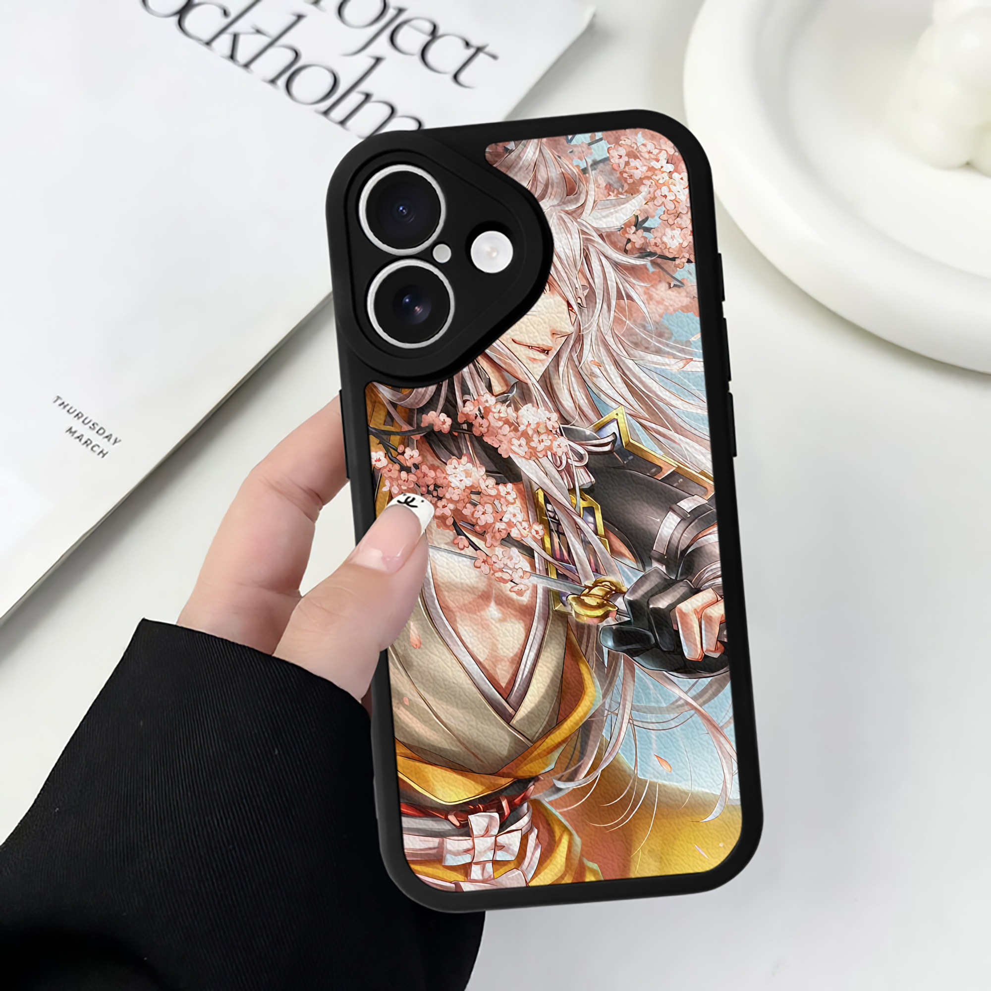 （画像用） 刀剣乱舞 Touken Ranbu 【iPhone 16シリーズ対応】シリコンスマホケース（レザー調） 材質：シリコン